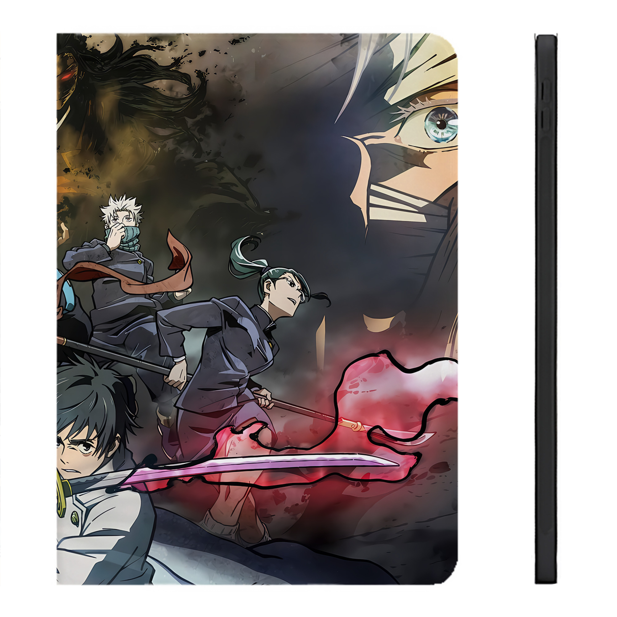 （画像用） 呪術廻戦 Jujutsu Kaisen IPadケース ペンホルダー付き ブックスタイルデザイン